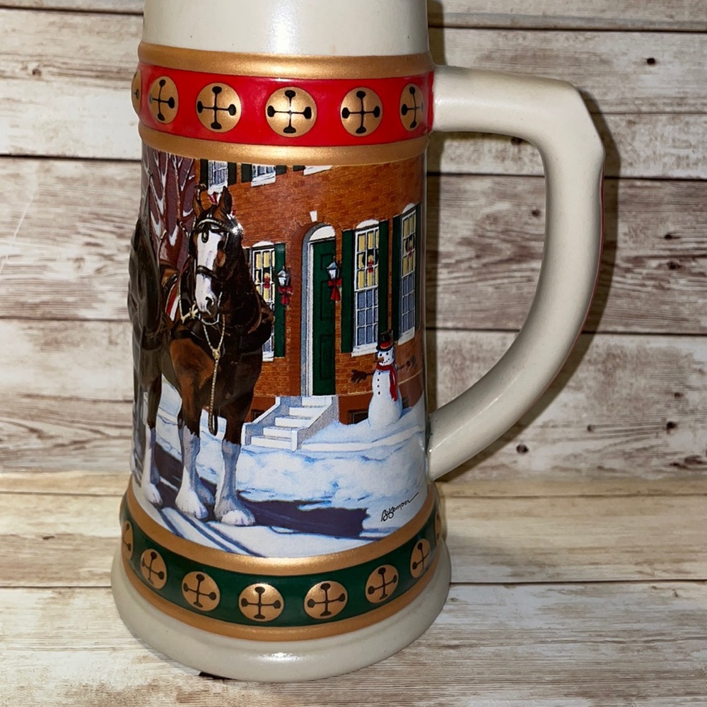 Budweiser Holiday Stein 1993